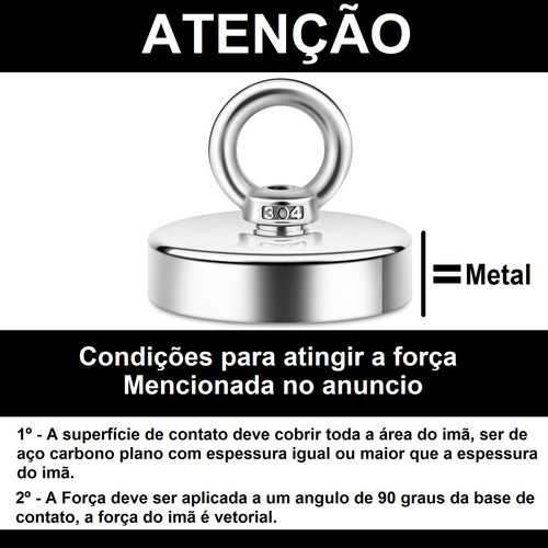 Imãs Neodimio Super Forte D75 Mm Pesca Magnética Até 200kg 1