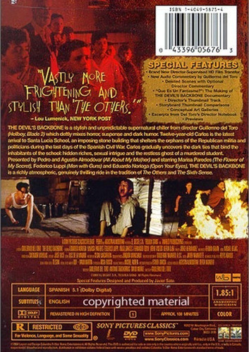 Dvd Devils Backbone Espinazo Del Diablo / Guillermo Del Toro 1