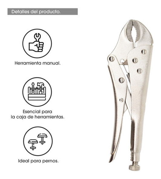 Pinza Ajustable Presión Morsa Curva 10 1