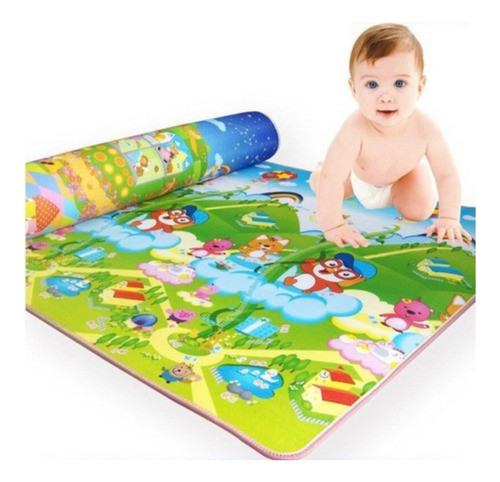 Tapete Infantil Dupla Face Térmico 0,90x1,20cm Tapete Desenh 0