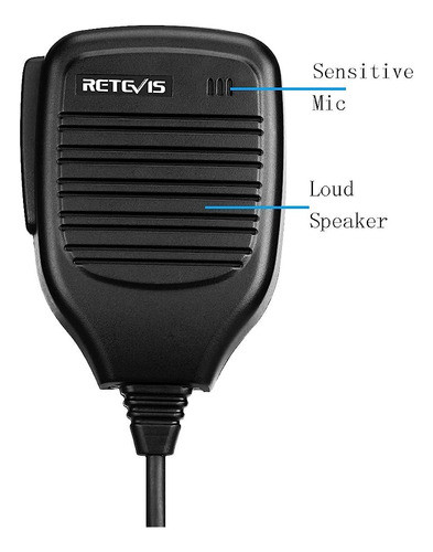 Retevis Mando De Mano A Distancia Altavoz Micrófono 2 Pin Pa 1