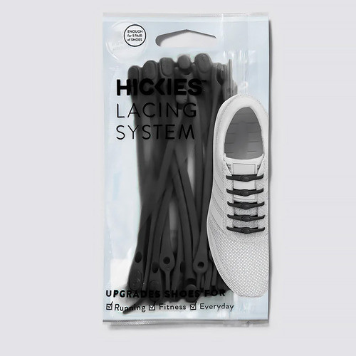 Cadarço Silicone Elástico Kit 12 Pçs Hickies Preto Na212y5 0