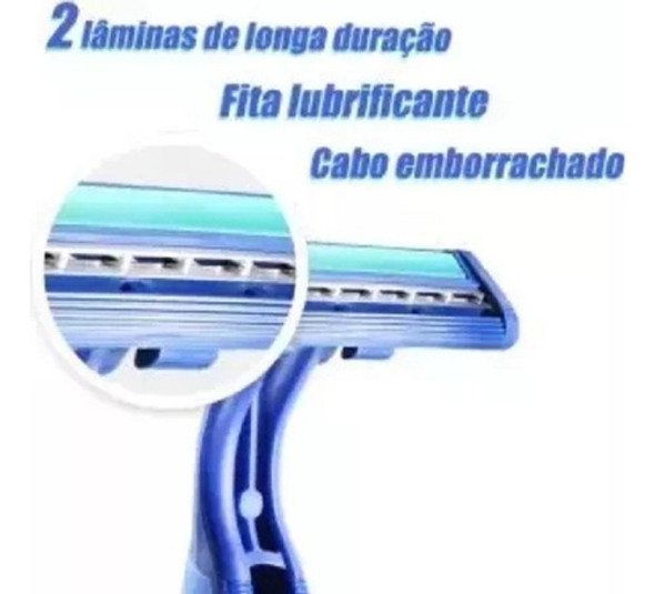 Kit 12 Aparelho De Barbear/barba Descartável 2 Lâminas 1