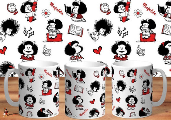 Taza De Ceramica Mafalda Quino 4k Art 0