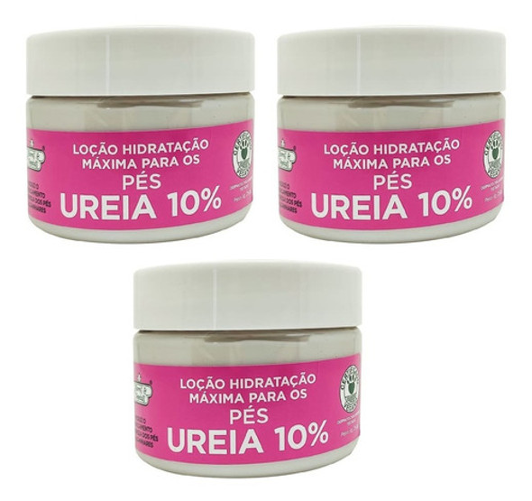 Loção De Hidratação Uréia 10% Pés Flores E Vegetais 250g 3un 0