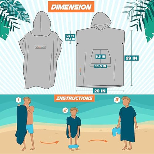 Sun Cube Bata Cambiadora Para Niños, Poncho De 1