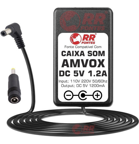Fonte Carregador 5v Para Caixa Som Amplificada Amvox Aca 221 0
