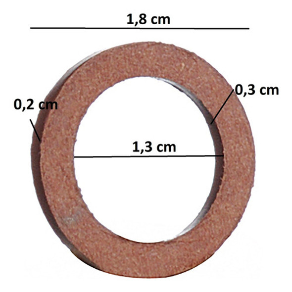 Arandela De Fibra Fina De 1/2 Pack X100 Unidades 1