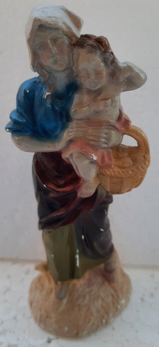 B. Antigo- Camponesa Figura De Presépio Gesso Antigo 14,5 Cm 0