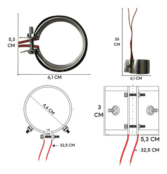 Resistência Coleira Mica 120w 230v 1