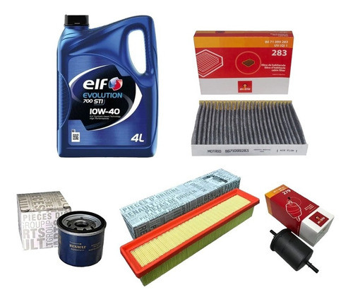 Kit Filtros + Aceite Elf Renault Clio 2 1.2 16v D4f Original 1