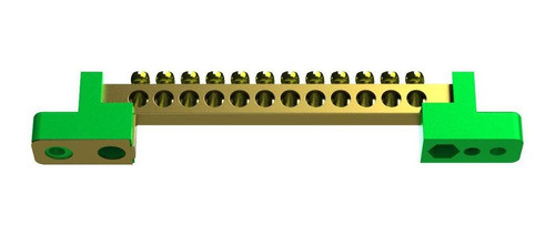 Kit C/ 5 Bloco De Distribuição 12 Furos (verde/terra) 80a 1