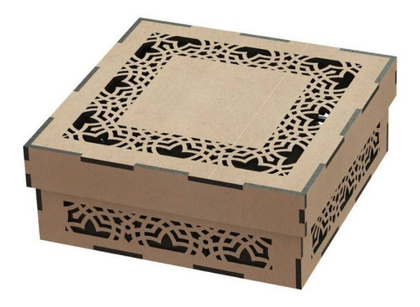 Caja Mdf / Fibrofacil 15x15cm. - Calada X Unidad 1