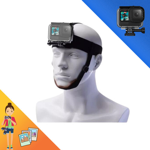 Faixa Suporte P Gopro Hero 10 11 Cabeça + Queixo Action Cam 1