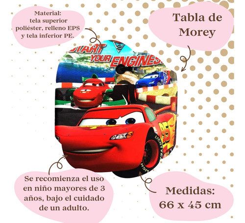 Tabla Morey 66 Cm Cars Disney Original Y Oficial 1