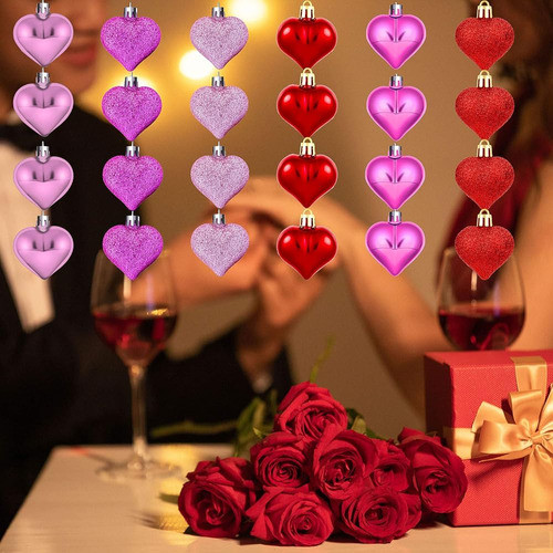 Adornos De Corazón Romántico Emopeak Para El Árbol De San Va 1