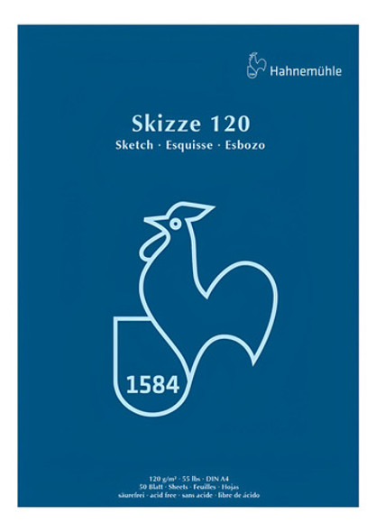Bloco De Desenho A4 Skizze Sketch Hahnemuhle 120g 50 Folhas 0