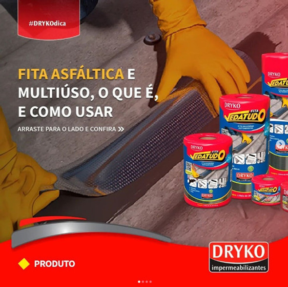 Kit 2 Fita Autoadesiva Asfáltica Alumínio 45cm Dryko C/nfe 1
