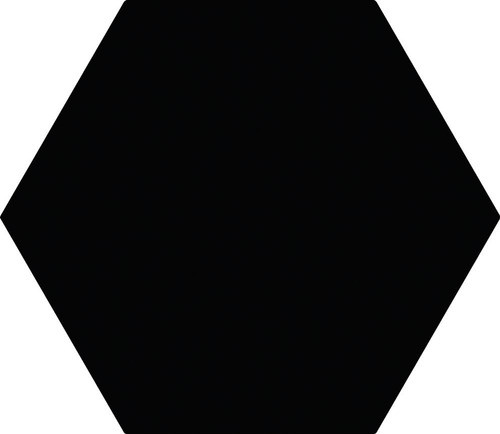 Cerámica Piso Pared Hexagonal 20x23cm Ceral Black Negro 0