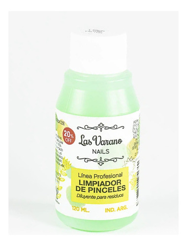 Limpiador De Pinceles Las Varano 120ml Uñas Profesional 0