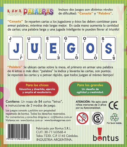 Cartas Bontus , ¡arma Tu Combo! (arma Palabras) 1