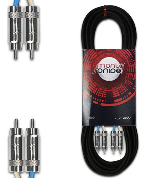 Cable 2 Rca A 2 Rca Estereo Neutrik 20 Mts Grueso P/ Consola 0