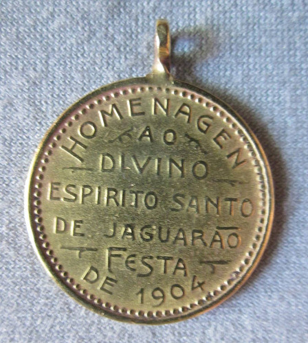 Medalla Homenaje Al Divino Espíritu Santo Yaguarón  1904 1