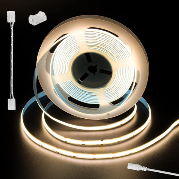 ~? Gingsow Cob Led Strip 12v Blanco Cálido 2700k 18ft / 5.5m 0