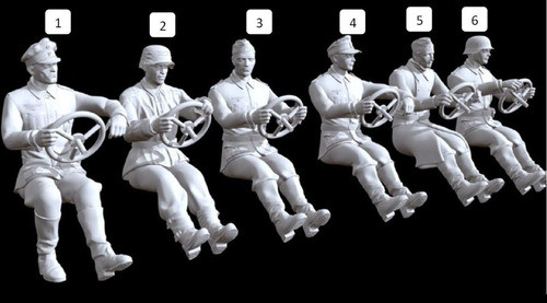 Conductores Alemanes, Ww2, Escala 1/16 (12cm), Blanco 0