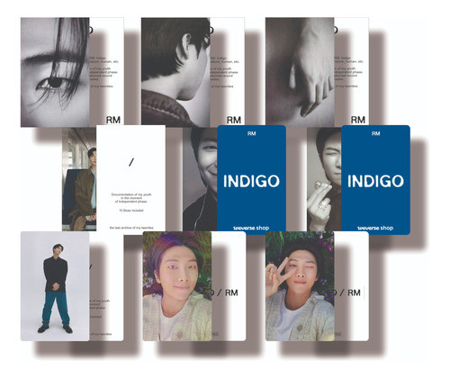 Bts - Set De 9 Photocard - Indigo - Rm 0