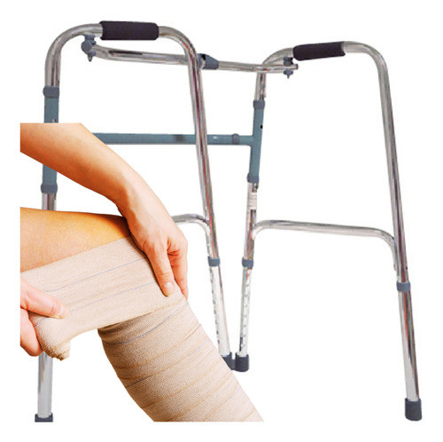 Andador Ancianos Paso A Paso + Venda Elástica Varices 0