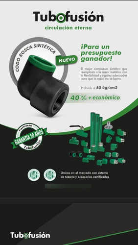 Codo Rosca Hembra 20x1/2  - Rosca Sintética X 10unidades 1