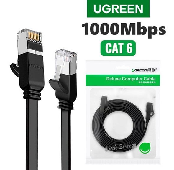 Cabo Rede Lan Rj45 1000mbps Cat6 Flat 5 Metros - Ugreen Nf 1