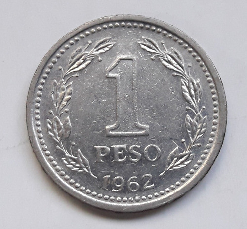* 1 Peso Moneda Nacional 1962. Año Difícil! 0