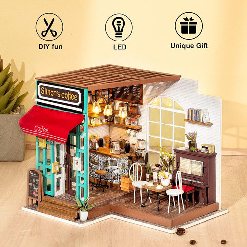 Kit De Casa Miniatura Madera 15 Cm Regalo Para Niños Y Adult 1