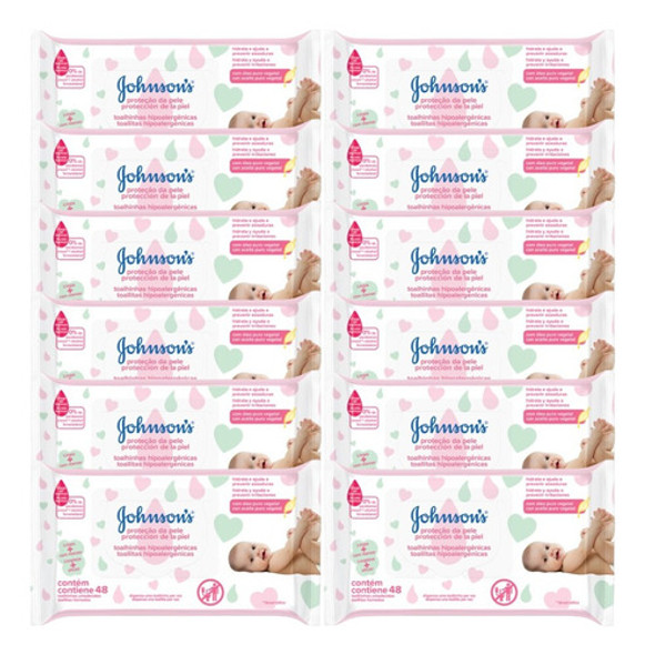 Toallitas Húmedas Johnson's Protección De Piel Pack X12 Paq. 0