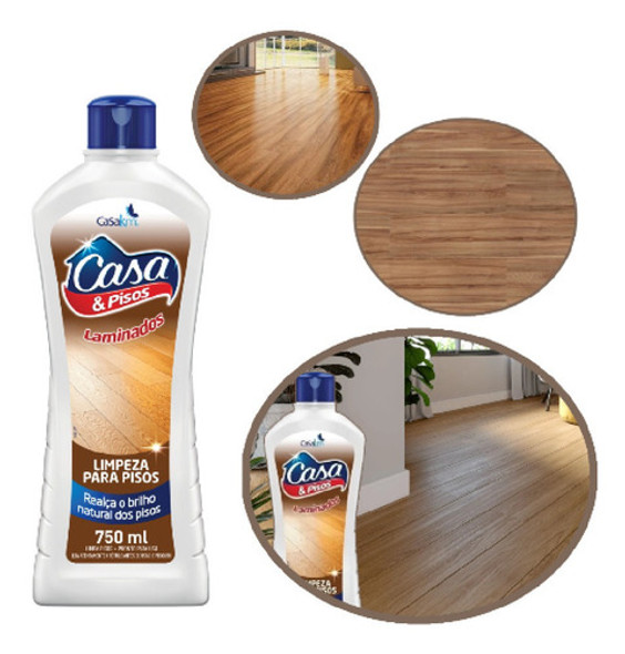 Kit 4 Limpador Para Pisos Laminados Pisos 750ml Casakm 1