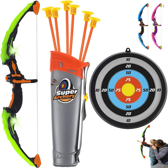 Juego De Arco Y Flecha Para Niños Con 6 Flechas Y Objetivo 0