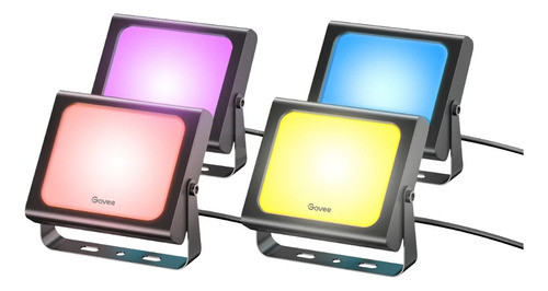 Luces Para Exterior Govee Flood Iluminación Rgbic X4 Nnet 0
