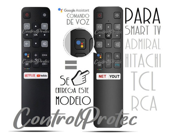 Control Remoto Para Tcl Hitachi Rca Rc802v Con Comando D Voz 1