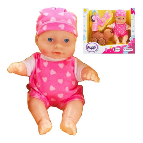 Bebote Poppi Bebé Con Su Mascota Y Accesorios 28045 Muñeca 0