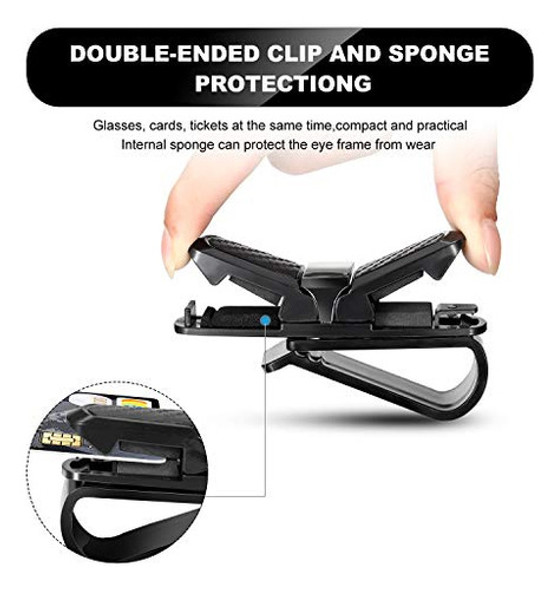 4 Soportes Giratorios De Anteojos Para Parasol De Coche 1