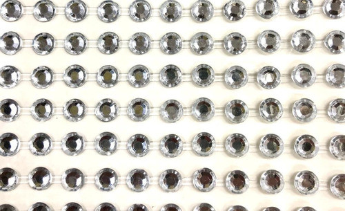 Piedritas Plateadas Strass Autoadhesivo X220 Manualidad 5mm 1