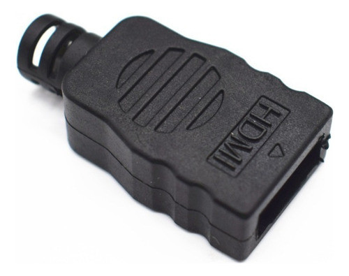 Ficha Conector Hdmi Macho Para Soldar Con Carcaza De Goma 1