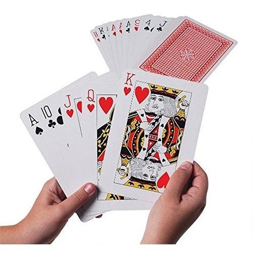 Gigante Jumbo Deck Of Big Playing Cards Juego De Poker Compl 0