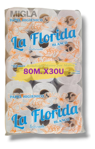 Papel Higienico Bolson 30 Rollos 80m Texturado Blanco 0