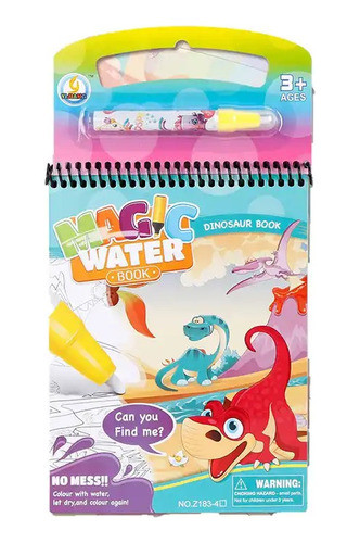 Libro Para Colorear Mágico Agua Wow Varios Dibujito 1