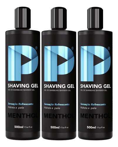 Shaving Gel De Barbear Play Barber 500g Econômico Cx 3 Unida 0