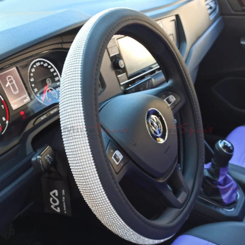 Cubre Volante Brillos+ C/cint.+ C/pal. Violeta- Fiat Mobi 1