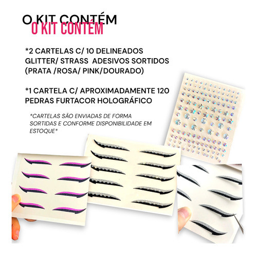 Kit Carnaval Festa Make Maquiagem Strass Adesivo Bloquinho 1